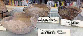 Lamps from 2350-1000 BC including four spouted