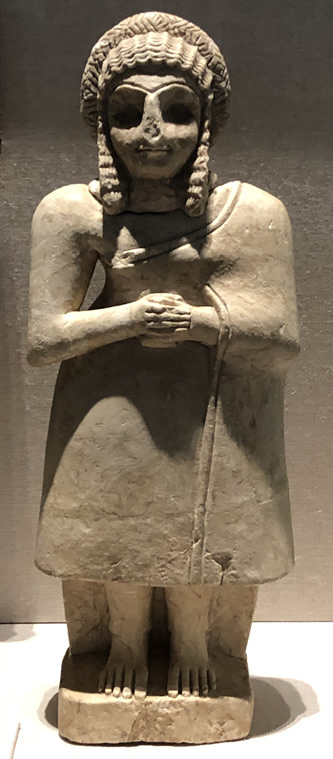 Mesopotamian Female Worshipper Statue placed in Sin Temple 2600-2300BC