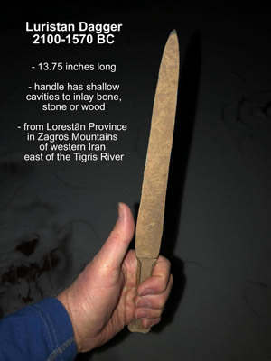 2100-1570 BC Bronze Dagger