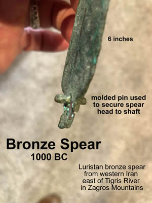 1000 BC Spearhead attachment pin