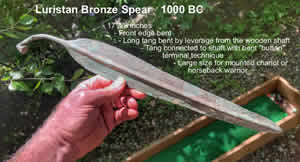 1000-700 BC Bronze Spear Point for mounted warrior
