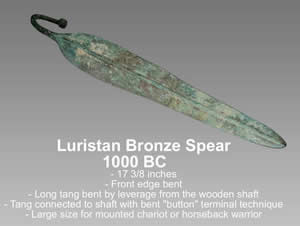 1000-700 BC Bronze Spear Point with description