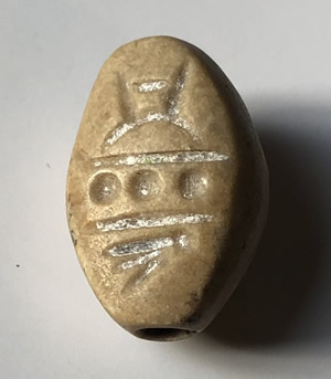 500 BC Phoenician Seal in tan stone Seal used to press Image or identification