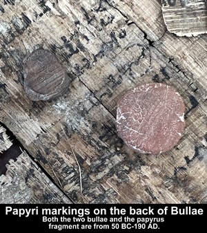 50_BC-190 AD Bullae and Papyrus fiber marks