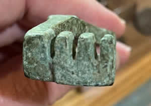 10-250 AD Roman Key for 4 tooth lock mechanism made of cast Lead-tin alloy - Revelation 1:18 - I have the keys of Death and Hades