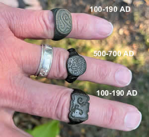 Roman Bronze Rings from 100 AD