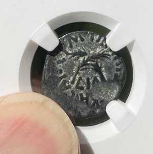 54 AD Felix Coin, Antonius Felix, Governor of Judaea 52-59 AD, prutah coin minted in 54 AD