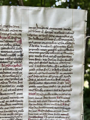 1385 AD Latin Mass Manuscript
