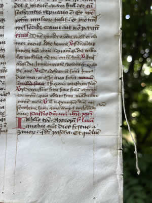 1385 AD Latin Mass Manuscript