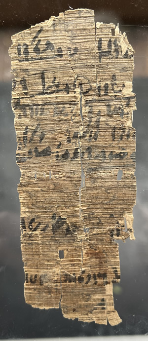 Papyrus from around 100-300 AD similar to what the early church read and wrote.