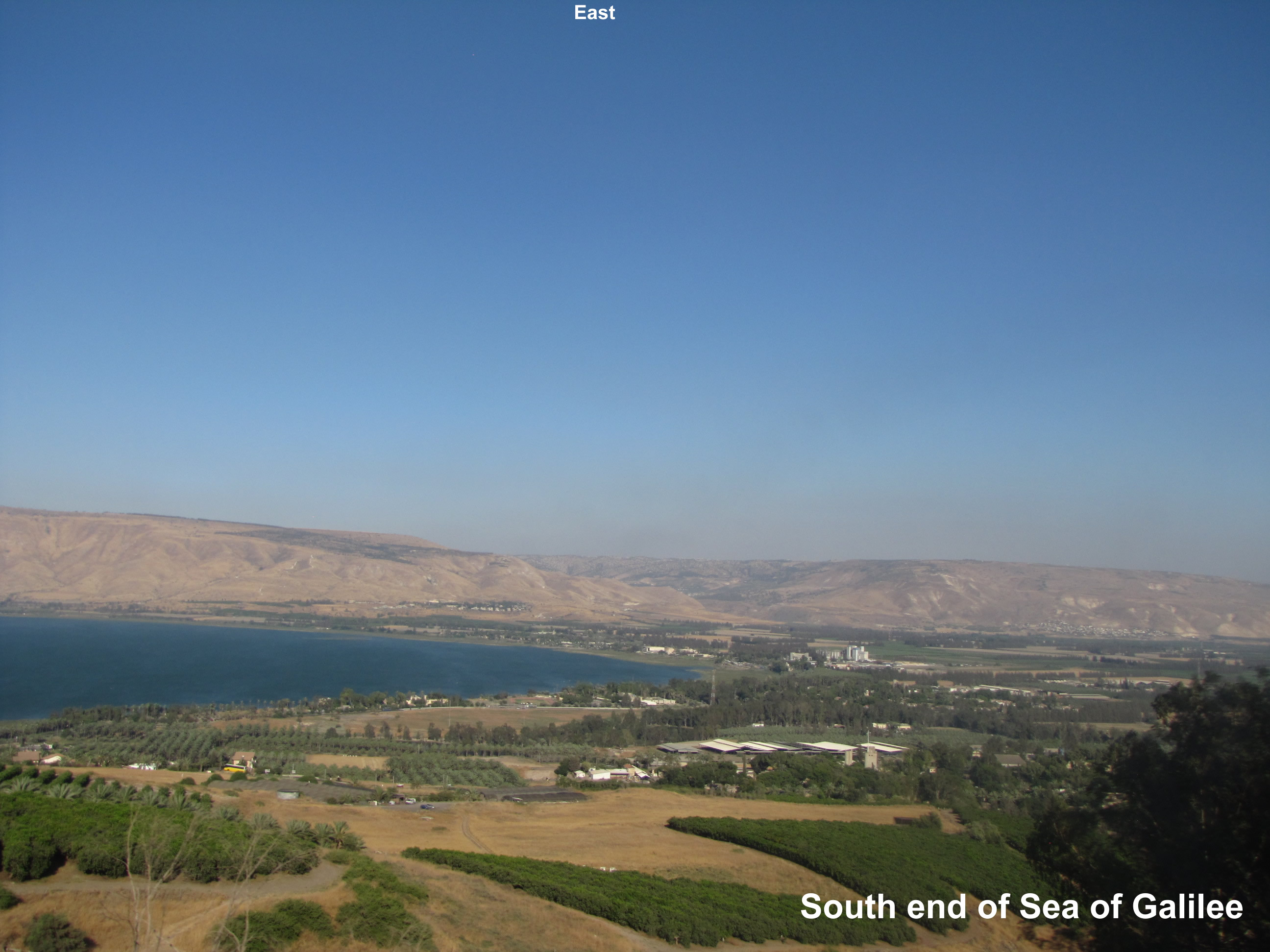 Sea of Galilee, south, beginning of Jordan River
