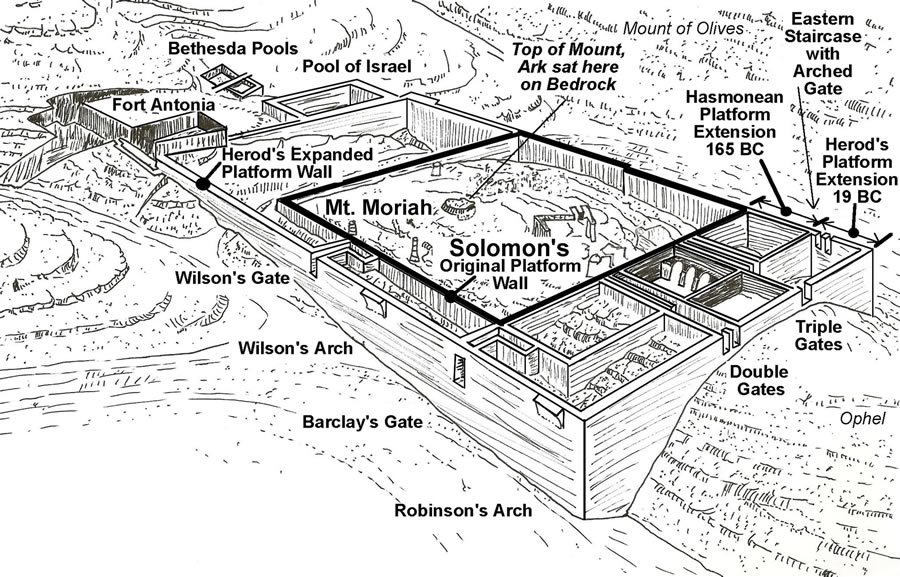 19+ Temple Mount Diagram Temple solomon solomons king plan floor scale kings layout map jerusalem salomon built bible noah israel orthographic projection away cut