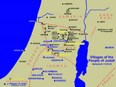 Nehemiah 11:25-30 - Villages of the People of Judah
