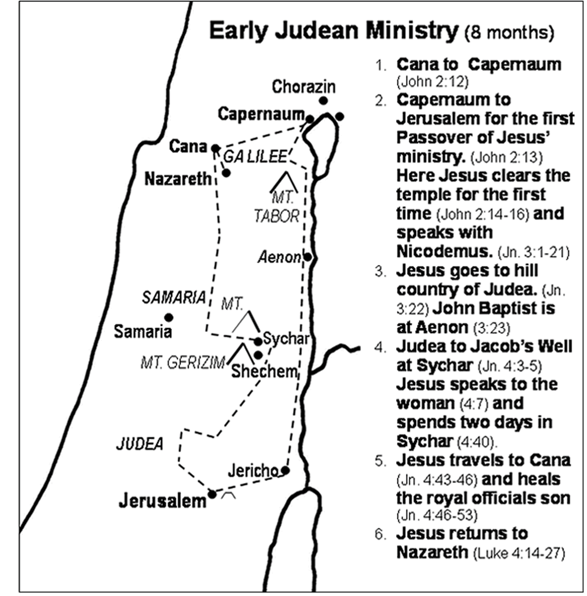 Jesus Ministry In Galilee Map