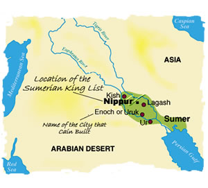 The Land of Sumer, List of Kings, City of Enoch