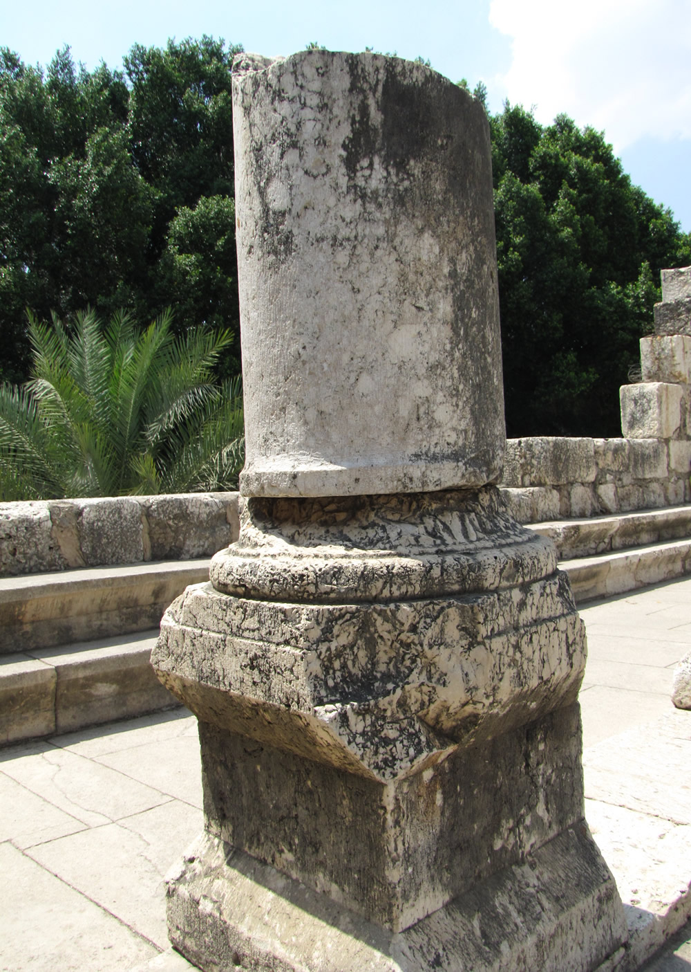 Capernaum Synagogue pillar