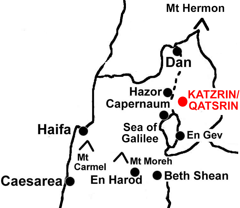 Map Qatsrin, Katzrin