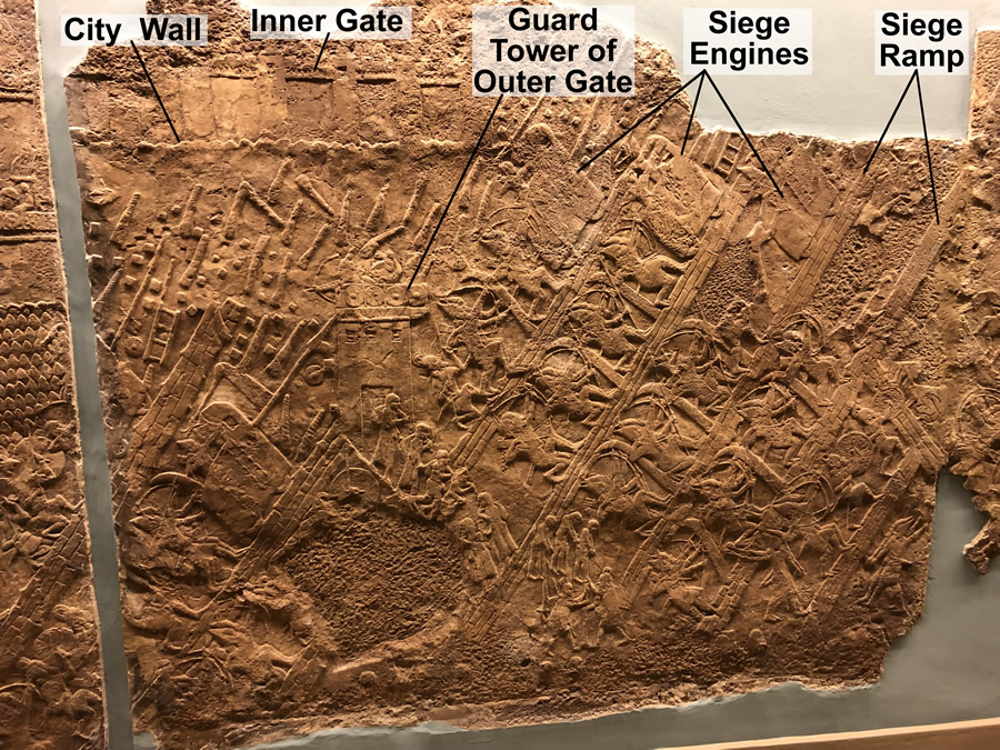 Gypsum relief of Lachish battle from Sennacherib’s palace in Nineveh
