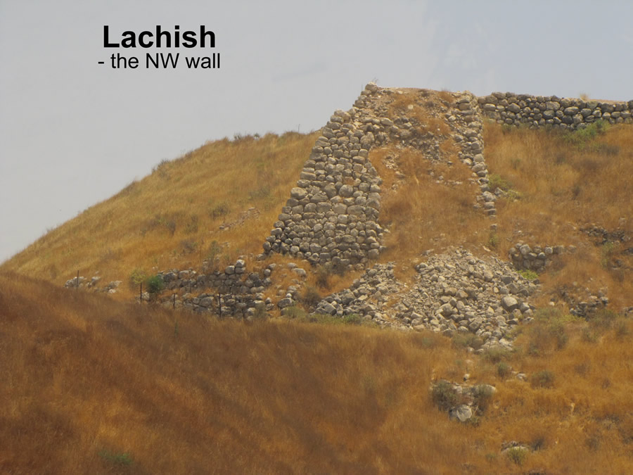NW wall of Lachish from Assyrian Siege
