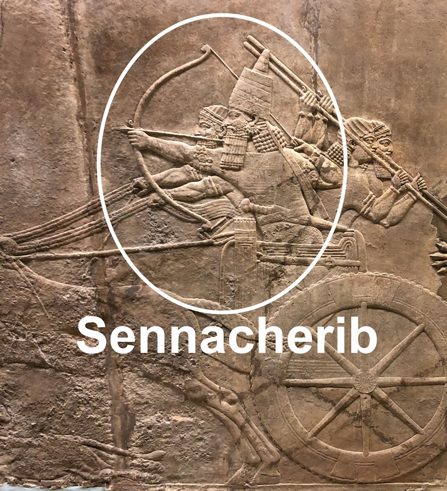 Sennacherib attacking in his chariot