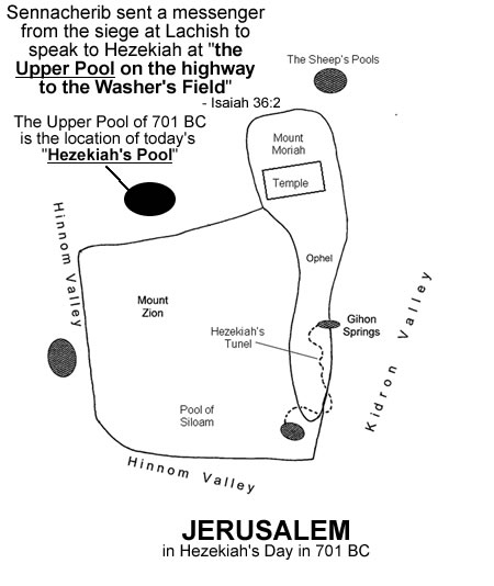 Map of Hezekiah's Pool