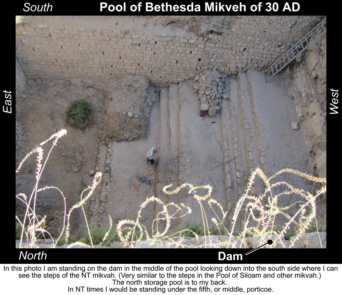 South pool of Pool of Bethesda, Mikvah at Bethesda