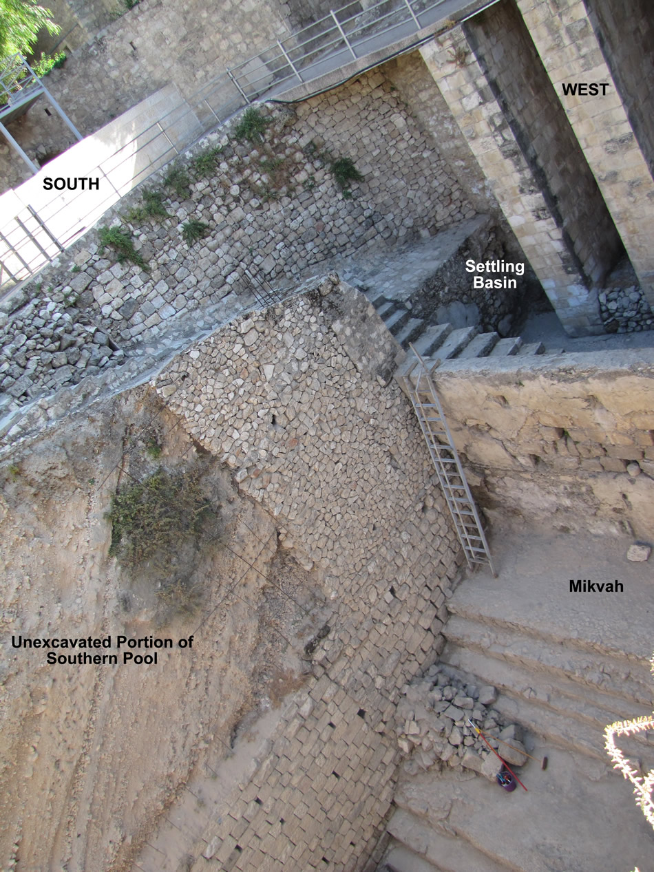 Pool of Bethesda, south pool mikvah, settling basin, john 5