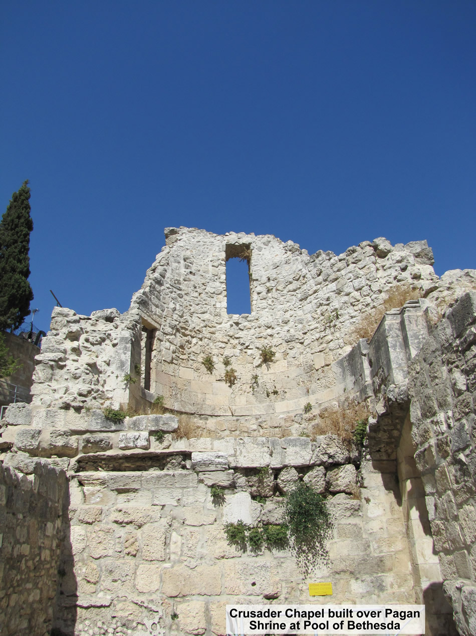 Crusader chapel built over the remains of a pagan shrine