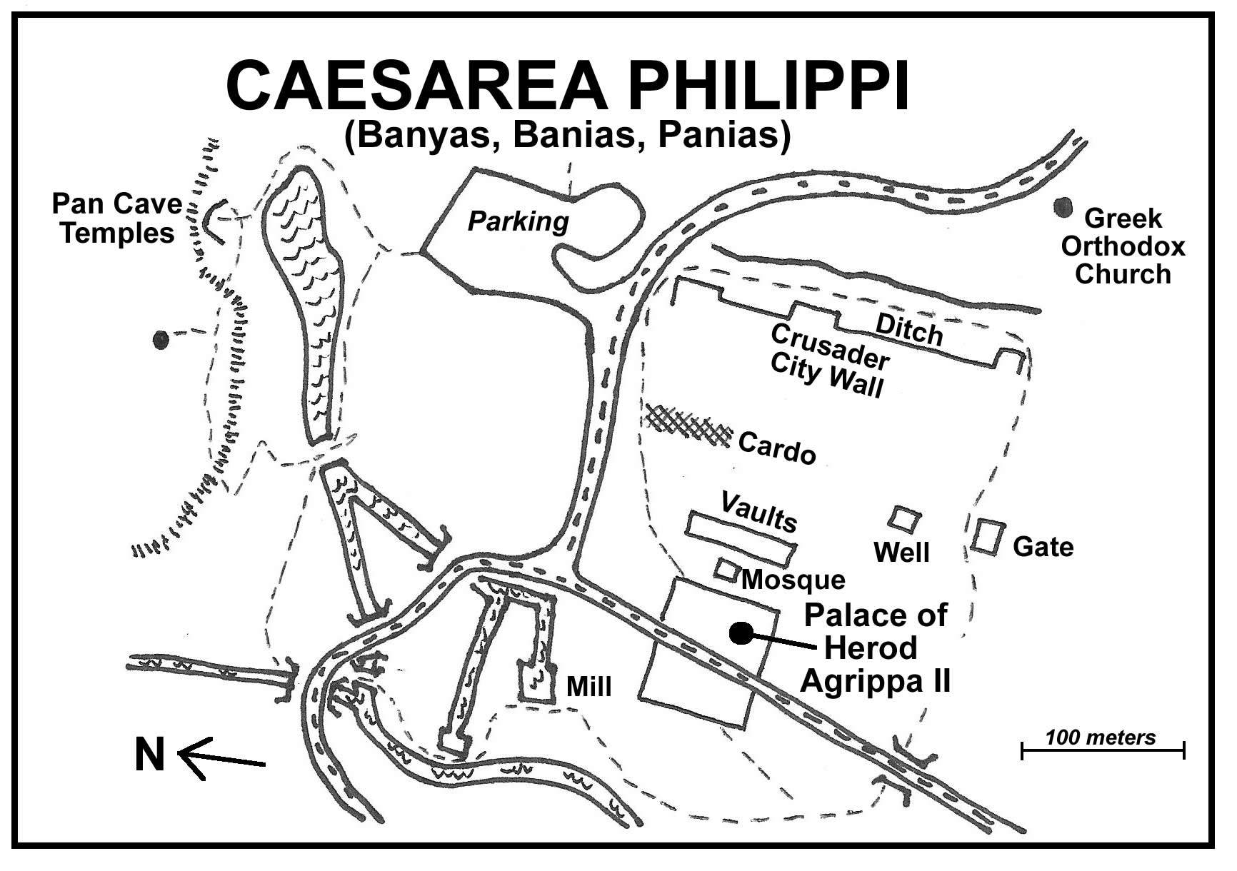 caesarea philippi banyas diagram