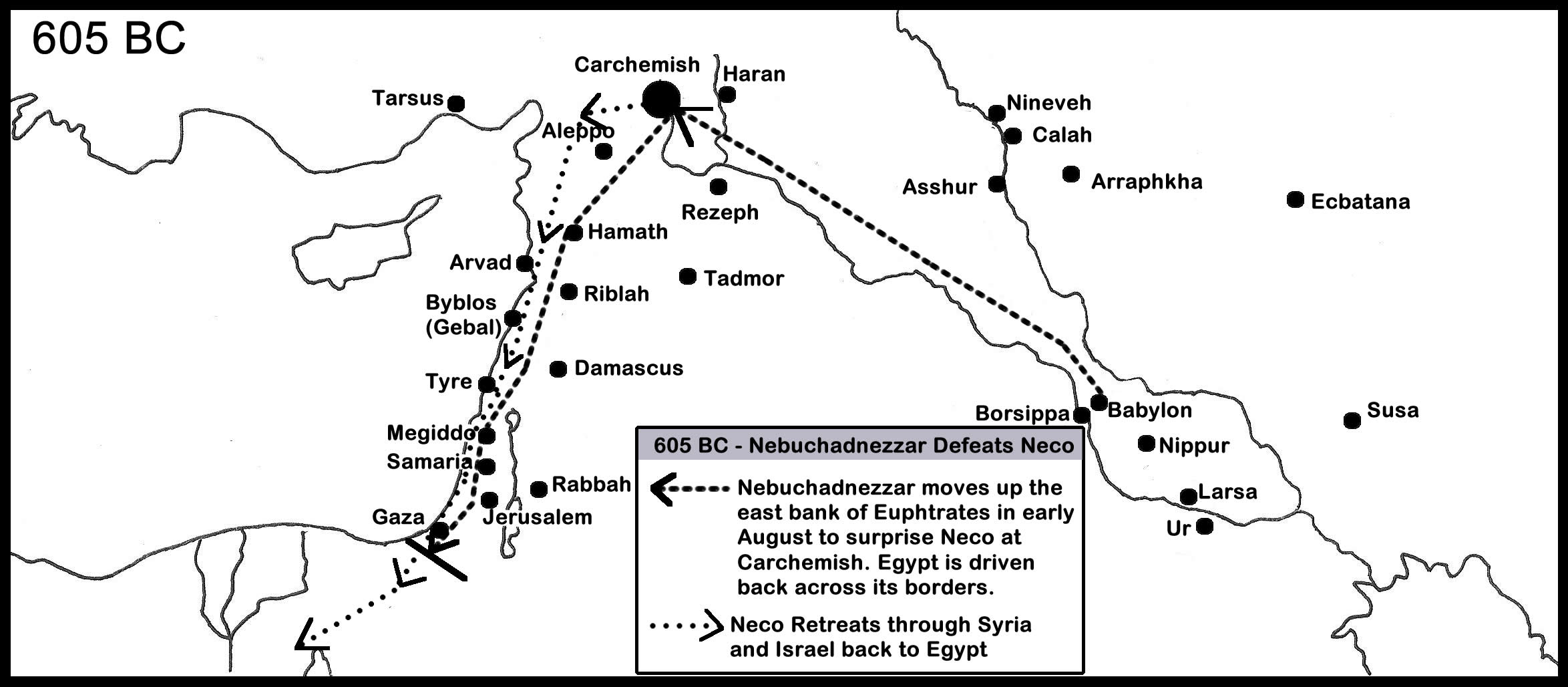 232H 605 Nebuchadnezzar Defeats Egypt and Neco at Carchemish