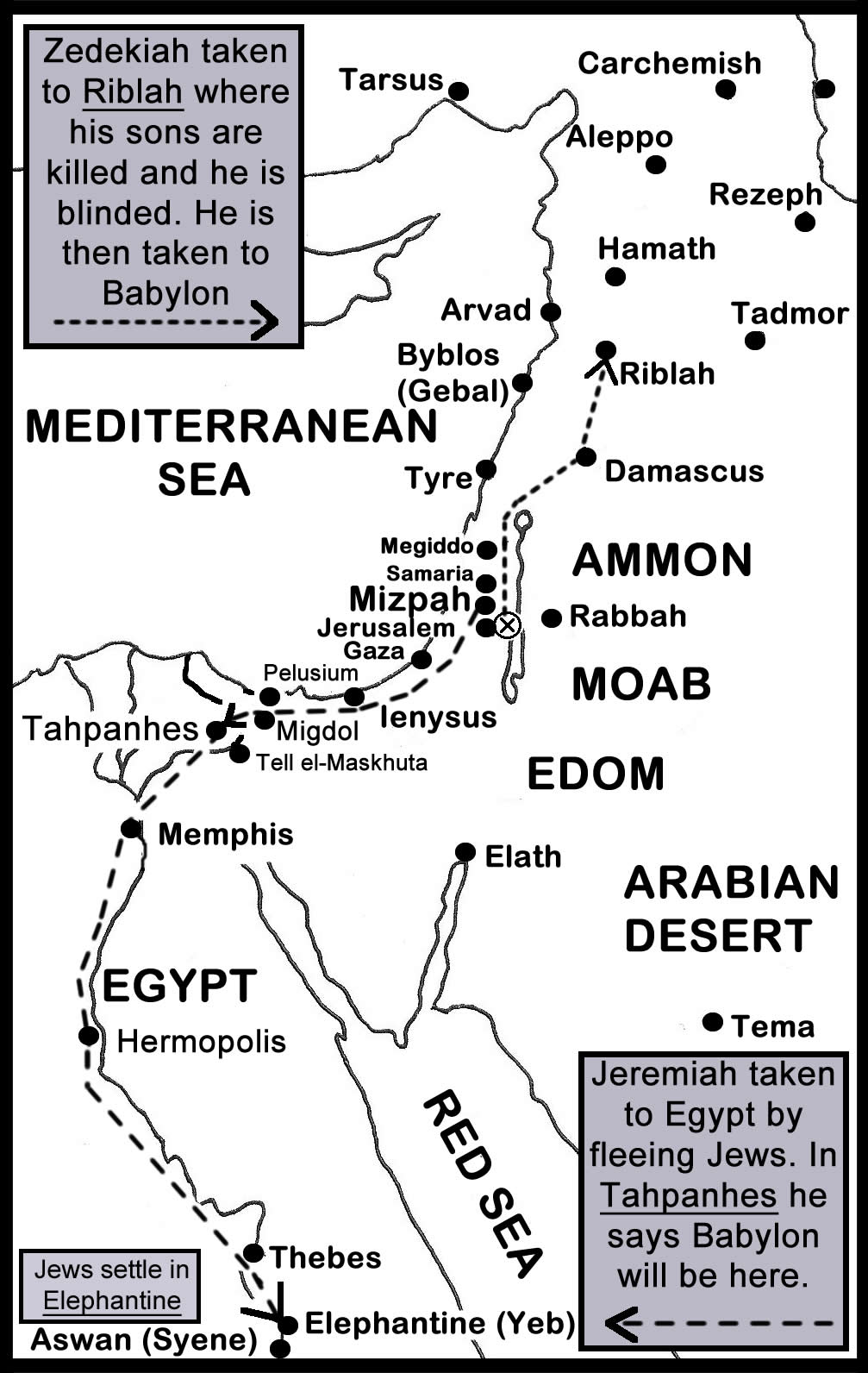 232N 586 BC Zedekiah Captured and Jews Flee to Egypt
