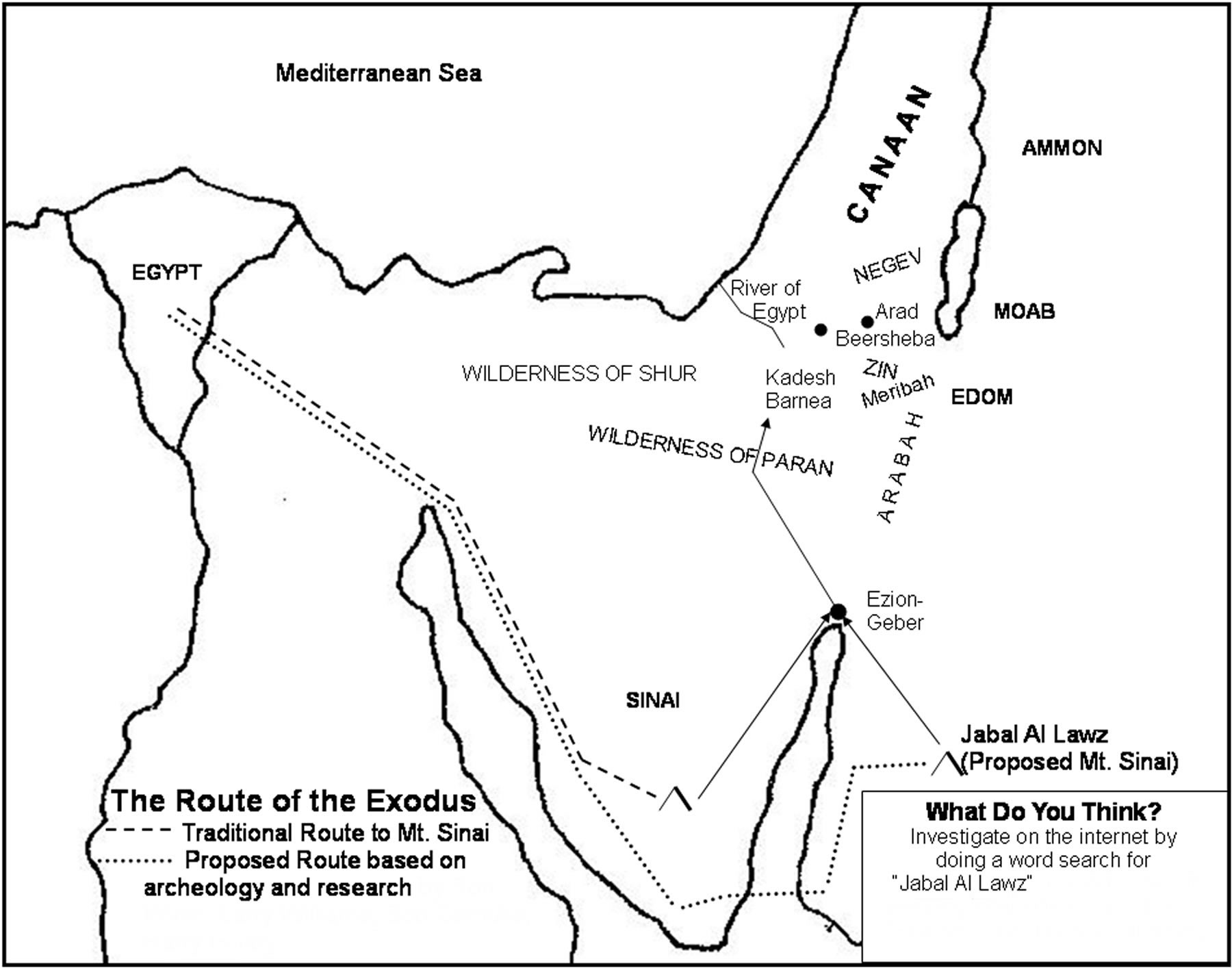 045A map of Exodus 12 18