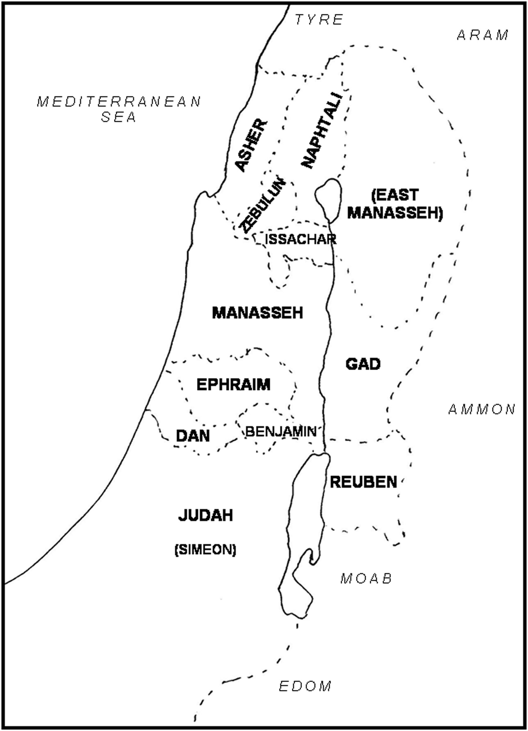 086B Map of the Twelve Tribes