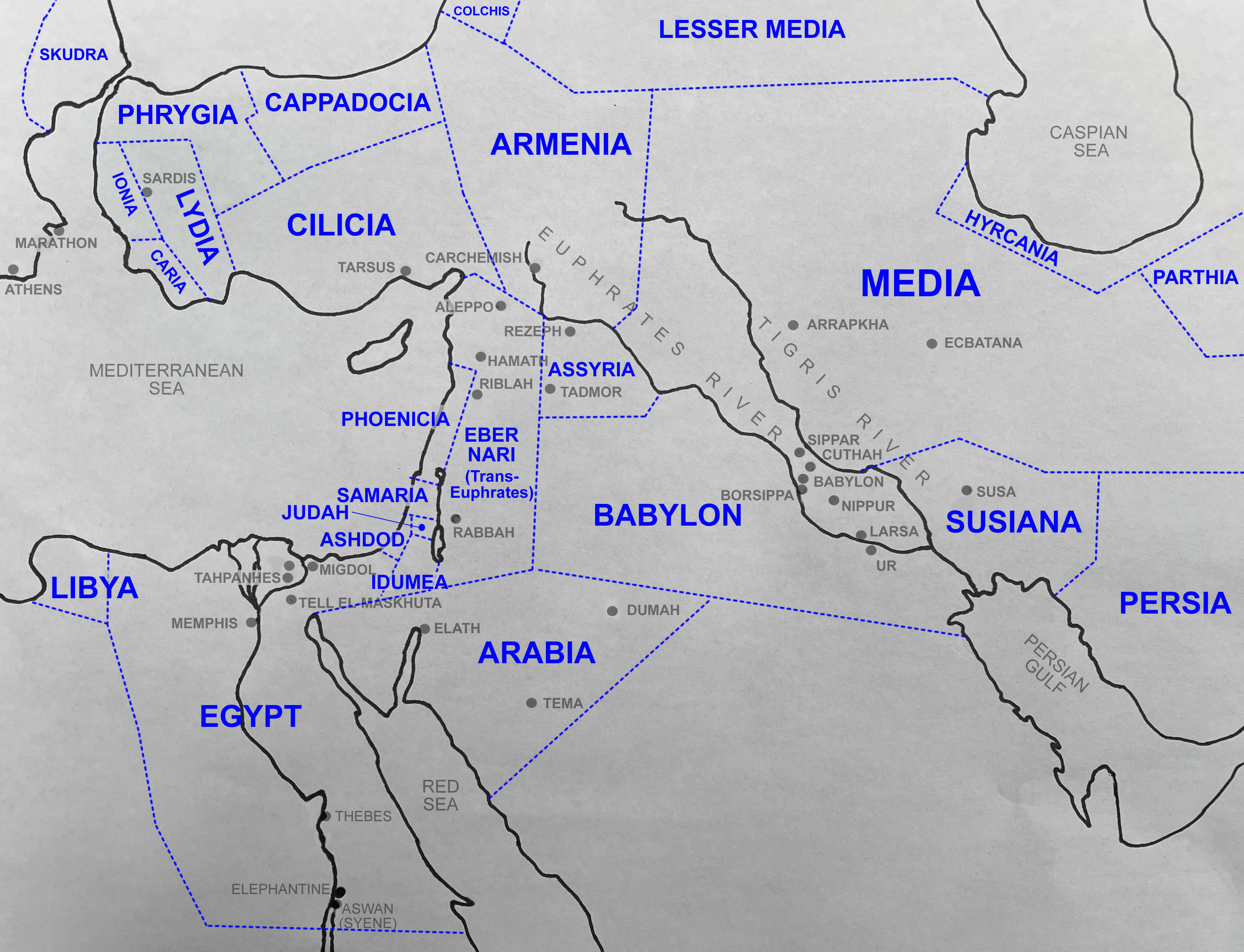 254C Satraps Marked in Persian Empire Provinces