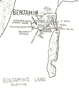 	Joshua 18:12-28  Benjamin's Land
