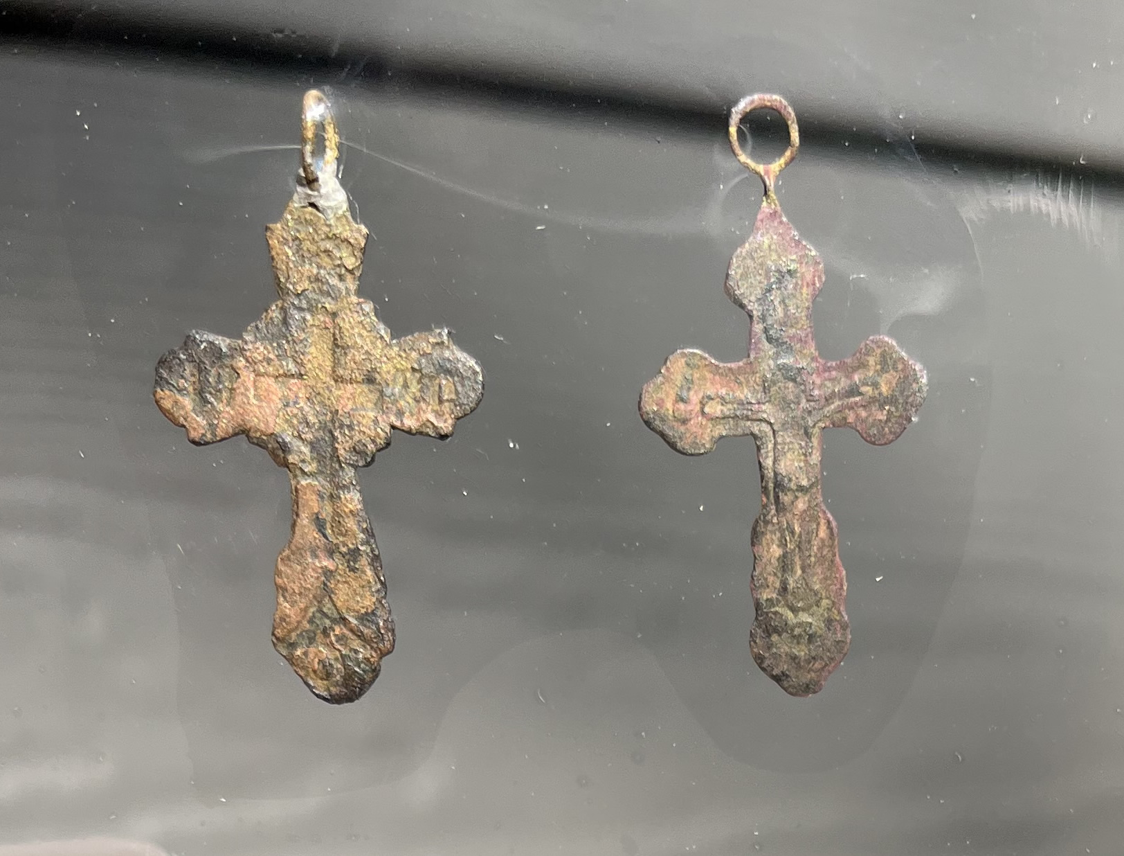1000 AD Roman Byzantine cross pendants 2 FULL