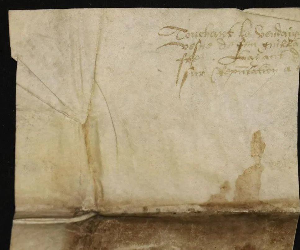 1566 AD French Manuscript on Vellum E