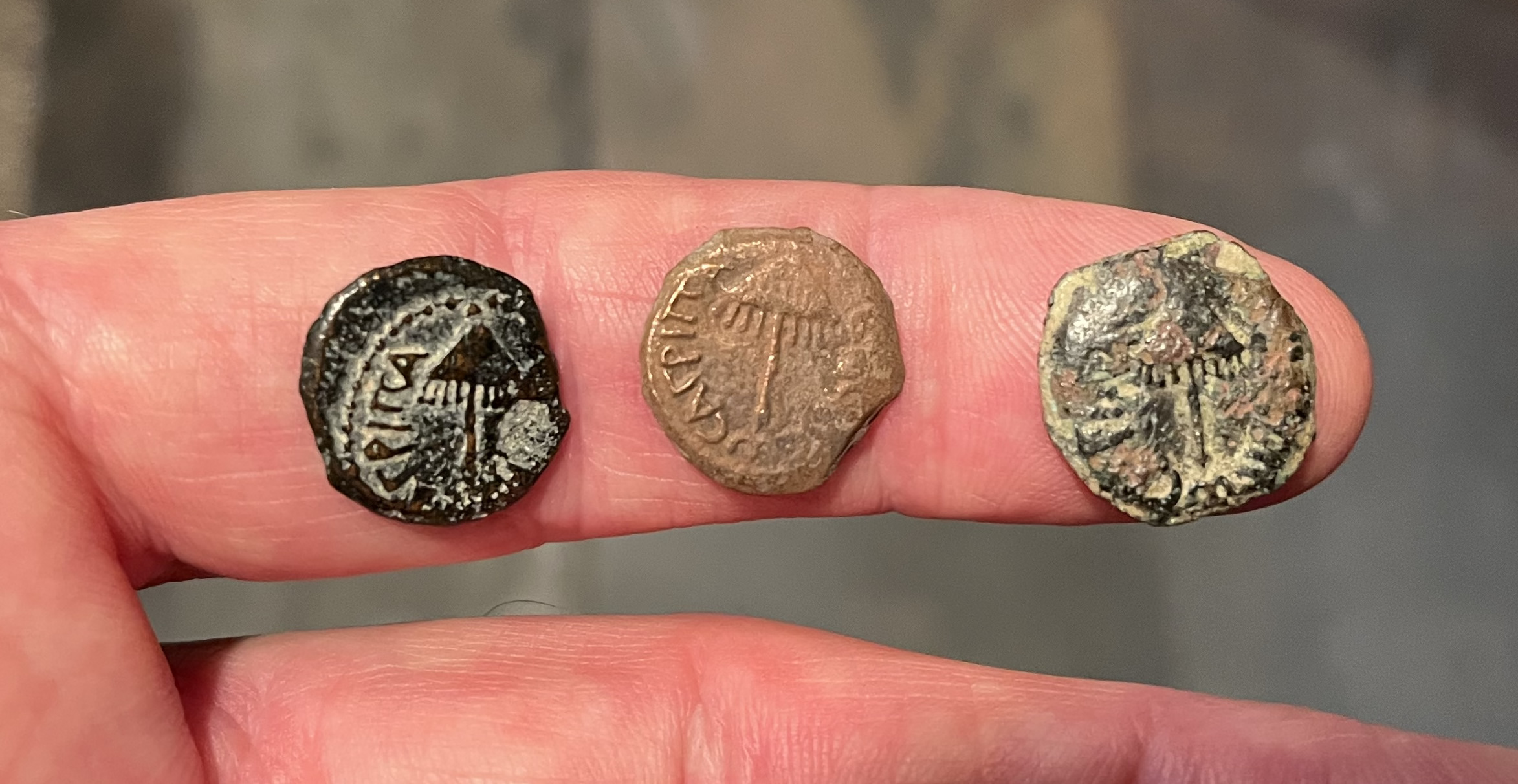 41 AD Agrippa I 3 coins three coins umbrella FULL