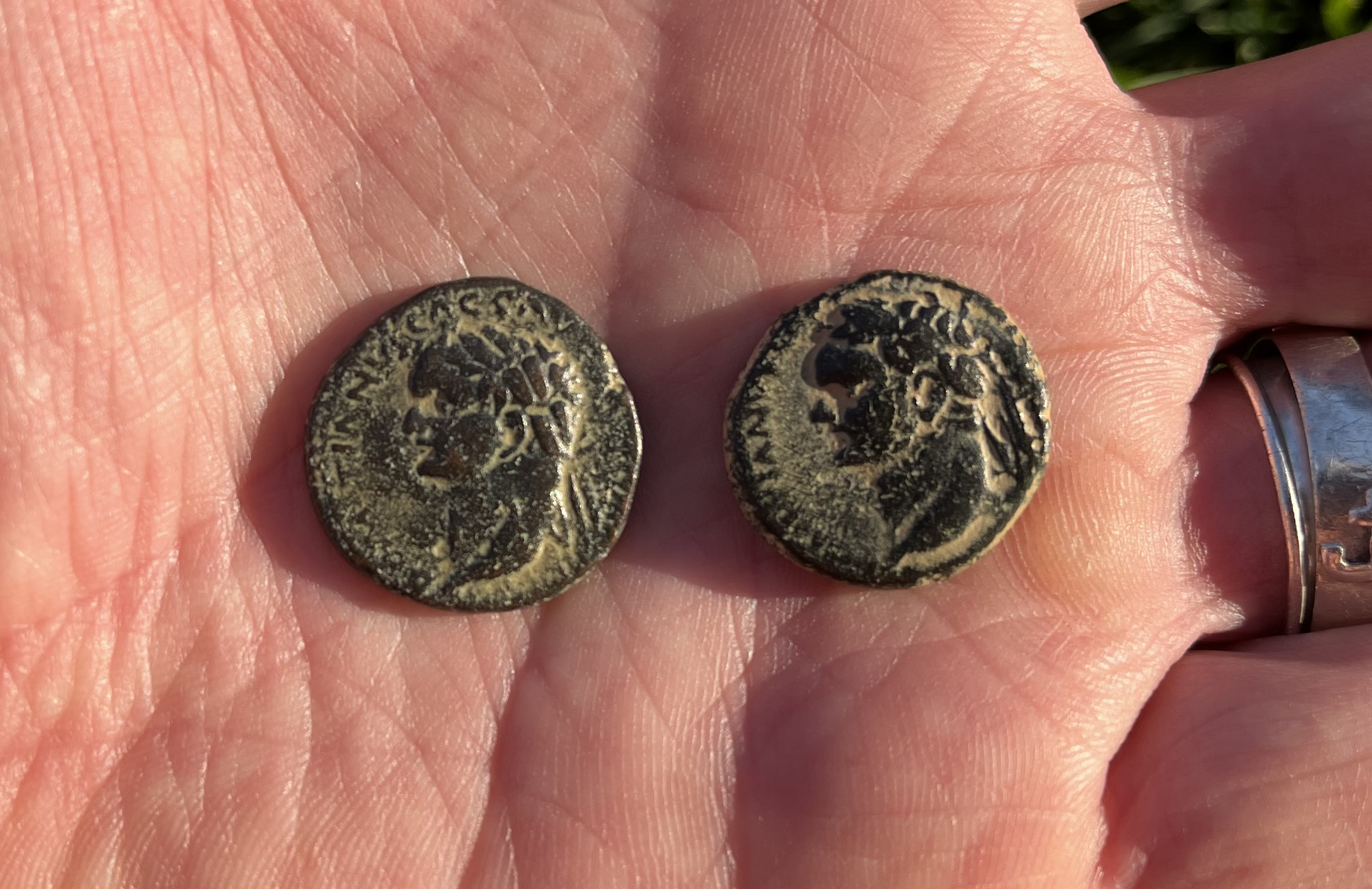 83 AD Domitian Judaea Capta coins TWO obverse FULL
