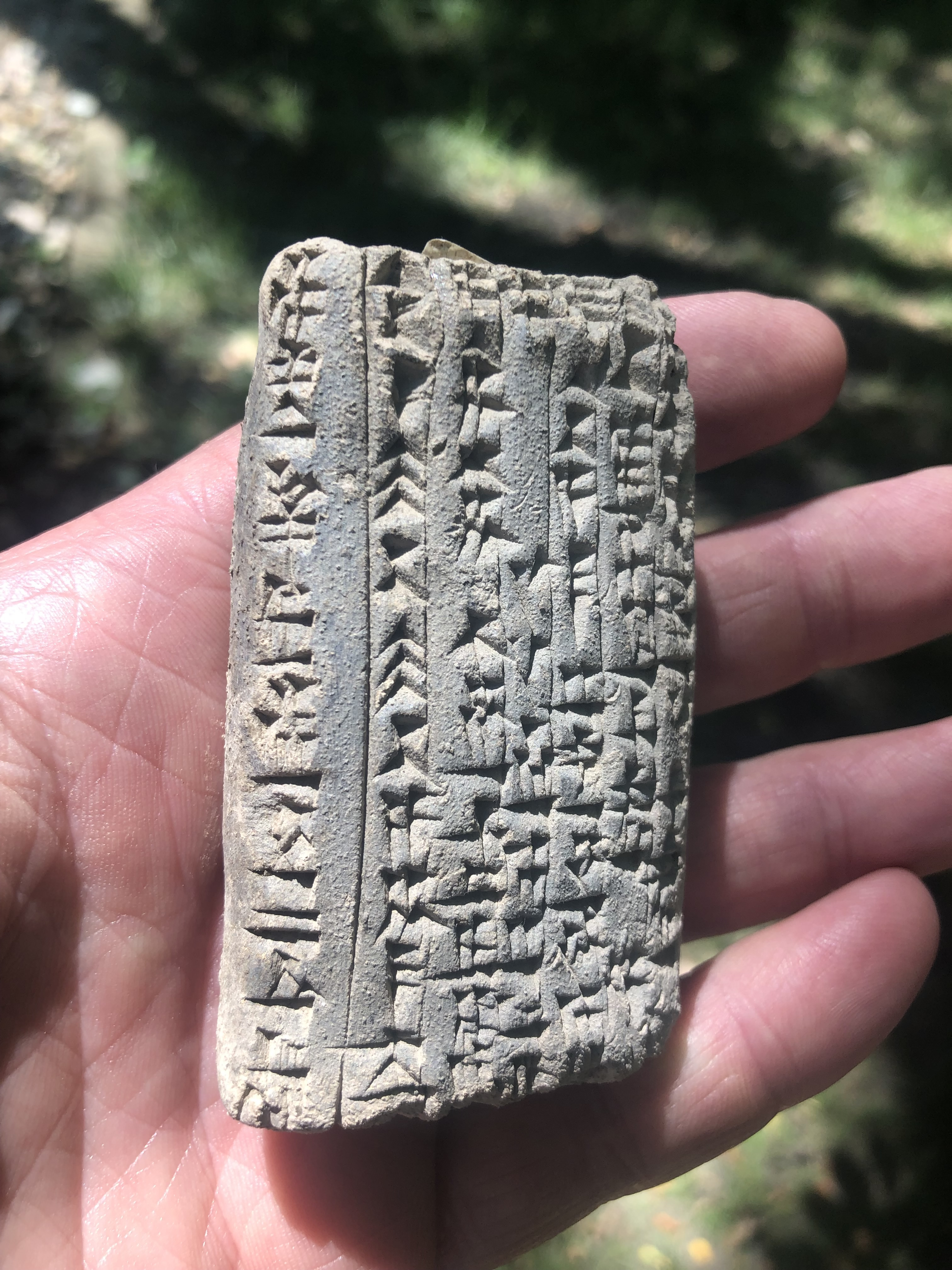 1700 1500 BC ceramic cuneiform tablet Babylonian admin land to 6 men 1 OBV FULL