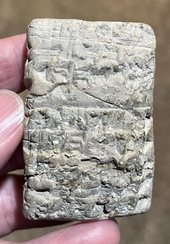 2500 1000 BC ceramic Cuneiform tablet Mesopotamian front with text 4 FULL