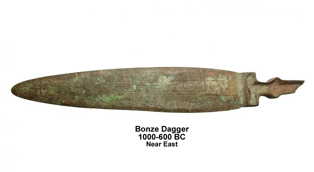 1000 600 BC Bronze Dagger Near East 9 inches