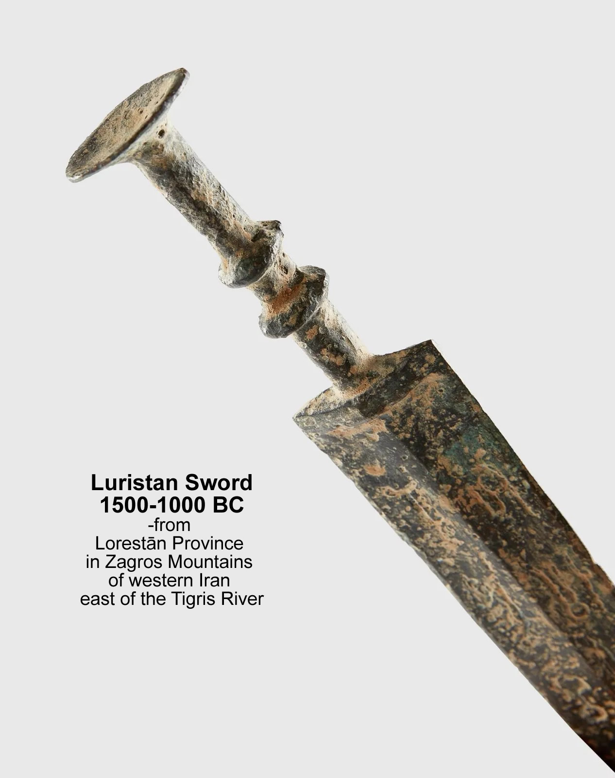 1600 1000 BC Luristan Sword cast bronze