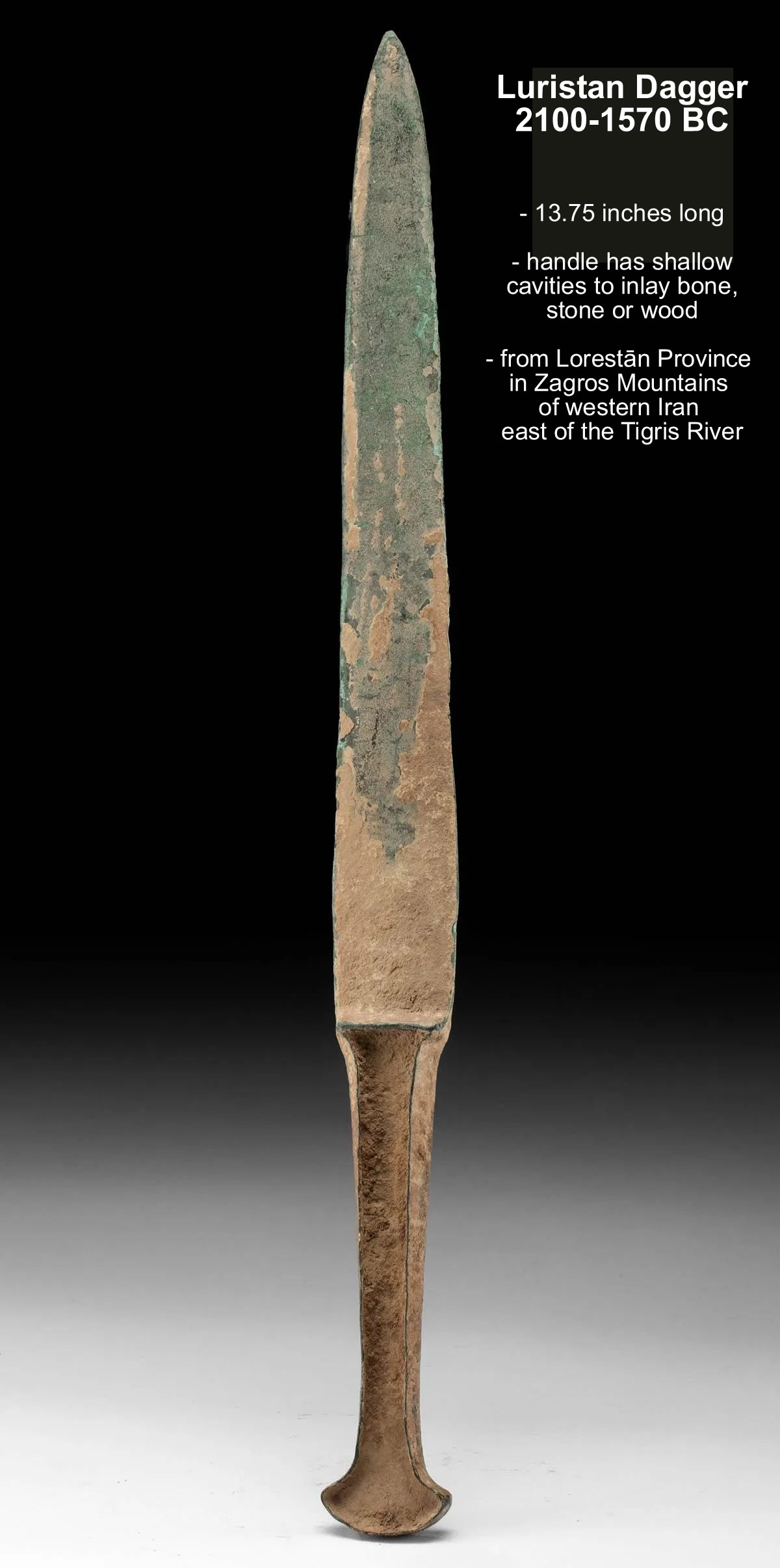 2100 1570 BC Luristan Bronze Dagger