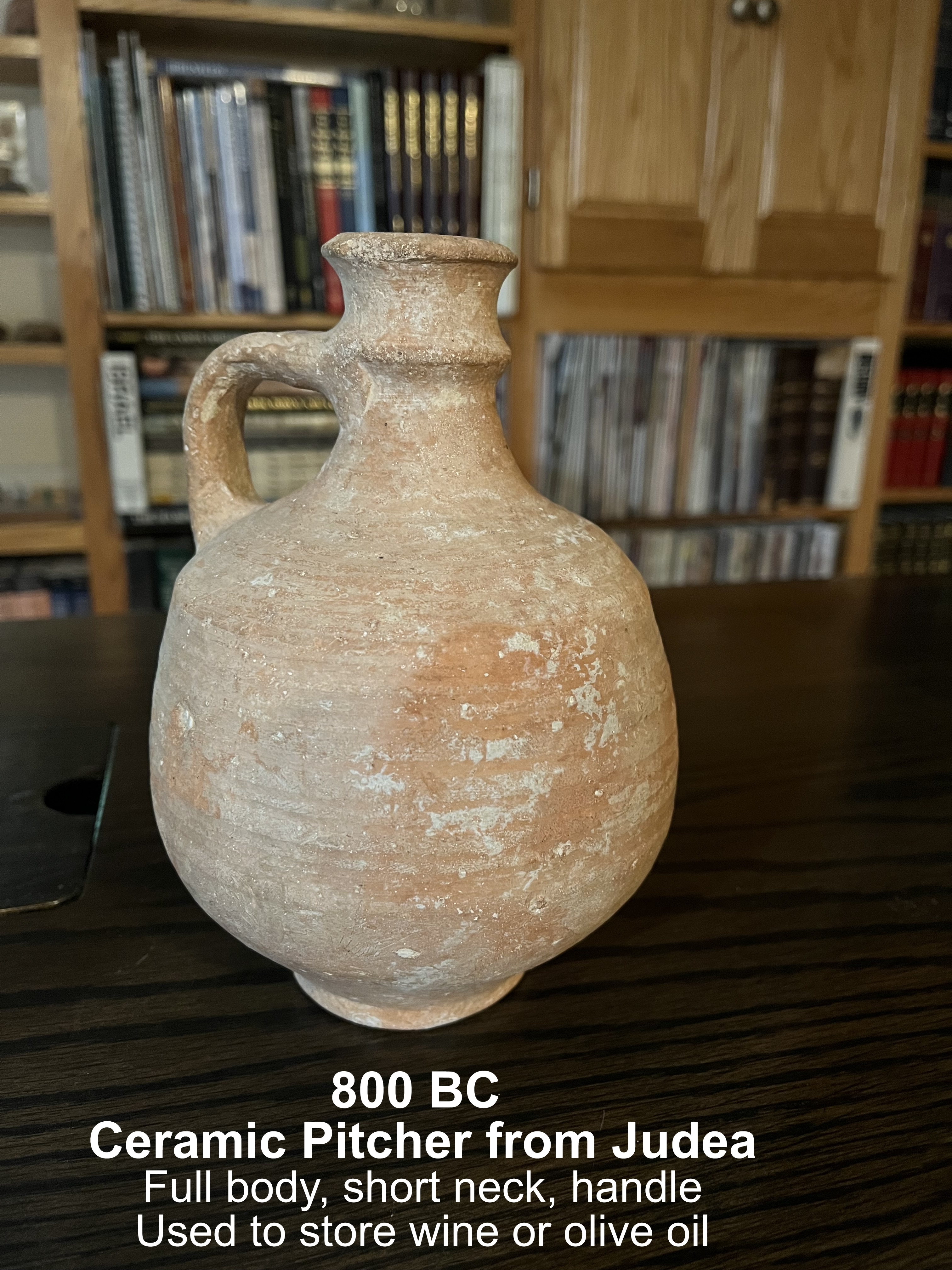 800 BC Ceramic Pitcher used for Wine or Oil 1